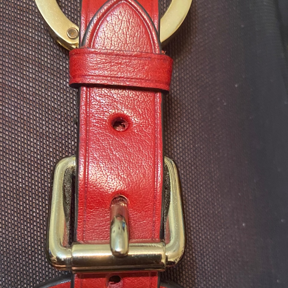 Dooney & Bourke Red Leather Key Fob/Purse Charm - Picture 5 of 10
